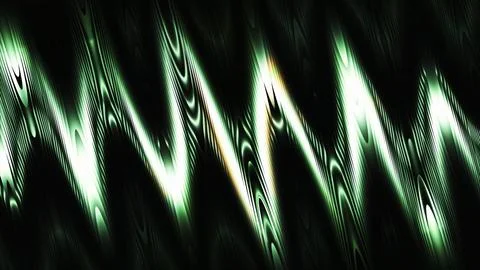 Abstract glowing green zigzag wave lines pattern texture Stock Illustration