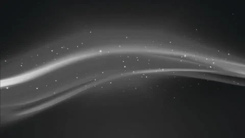 Abstract Glowing Grey Waves with Floating Particle Dust Stock Footage 334874014