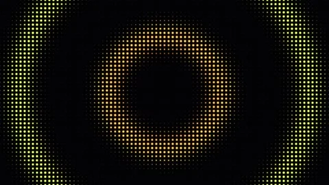 Abstract Glowing Halftone Rings Animation Loop Stock Footage 345013969