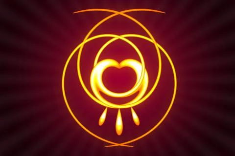 Abstract glowing heart design background Stock Illustration