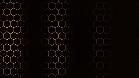 Abstract glowing hexagon background for modern technology and science display Stock Footage 333799619