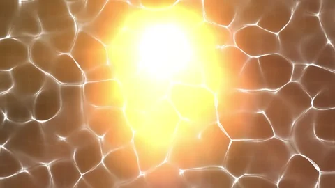 Abstract glowing hexagon pattern with warm light and networked design background Stock Footage 340413149