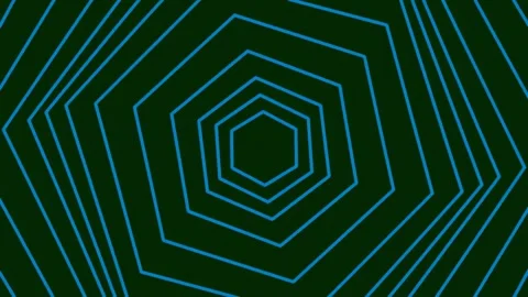 Abstract Glowing Hexagonal Grid Pattern Lines for Futuristic Technology Bac.. Stock Footage 341058963