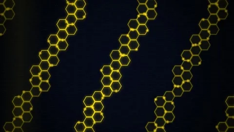 Abstract glowing hexagonal honeycomb pattern for futuristic technology back.. Stock Footage 346004977