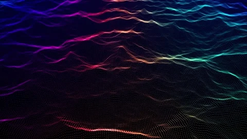 Abstract glowing landscape Video stock 307800515