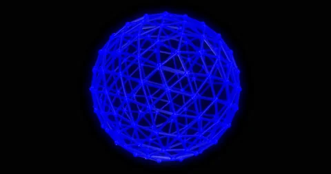 Abstract glowing lattice sphere on transparent background Stock Footage 88986089