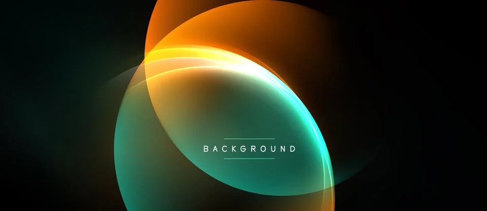 Abstract glowing layers create dynamic visual effect. Gradient colors blend, 스톡 일러스트