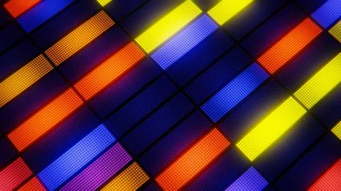 Abstract glowing led grid pattern creating a dynamic visual effect Stock Illustration