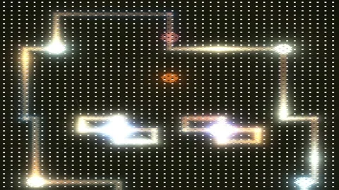 Abstract glowing led lines moving in a digital labyrinth Stock Footage 346525639