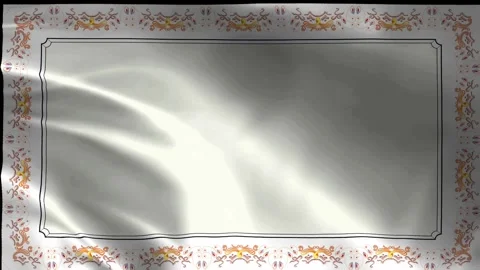 Abstract glowing light background with orange floral border Stock Footage 344013646