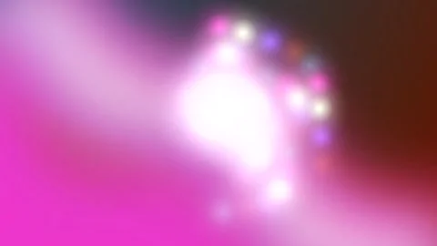 Abstract glowing light flares and bokeh effects on a pink and dark background Stock Footage 327107985