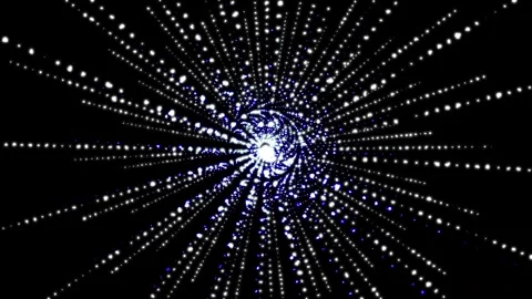 Abstract glowing light geometric spiral dotted lines pattern rotating backg.. Stock-Footage 332884911