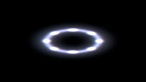 Abstract glowing light ring pulsating on black background Stock-Footage 346816737