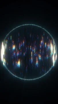 Abstract Glowing Light Sphere Orb Digital Energy Background Stock Illustration