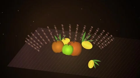 Abstract glowing light spheres forming a radiant cosmic arc on dark backgroun Stock Footage 344640366