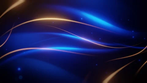 Abstract glowing light streaks on dark background Stock Footage 284014223