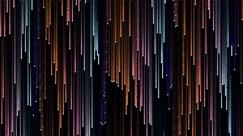 Abstract glowing light streaks falling down cinematic background for video .. Stock Footage 342092722