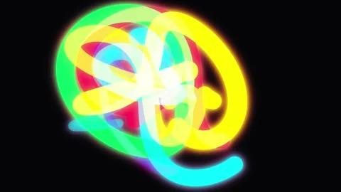 Abstract glowing light streaks motion background animation Stock-Footage 345730106