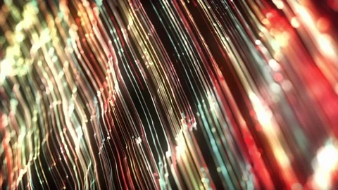 Abstract Glowing Light Strings Background With Depth Of Field Stock Footage 171218296