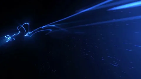 Abstract Glowing Light Strokes Beams Background Loop Stock Footage 138566672