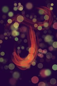 Abstract Glowing Light Trails and Bokeh Background with Colorful Defocused .. Stock Illustration