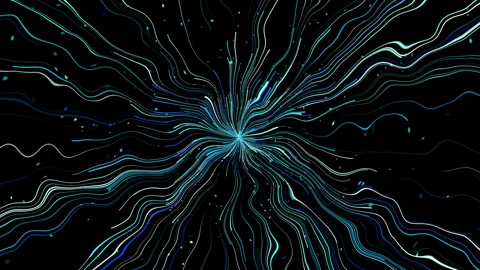 Abstract Glowing Light Trails Tunnel Video Animated Background Stock Footage 336650901