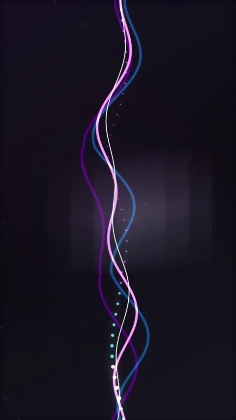 Abstract glowing light wave flow on dark background for technology display Stock Footage 345497693