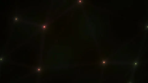 Abstract glowing lights forming constellations in the dark night sky. Stock Footage 334471020