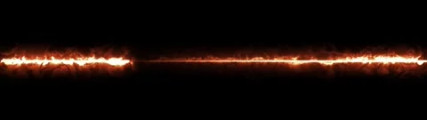 Abstract glowing line of fire moves across dark black background dynamic. A.. 動画素材 334900083
