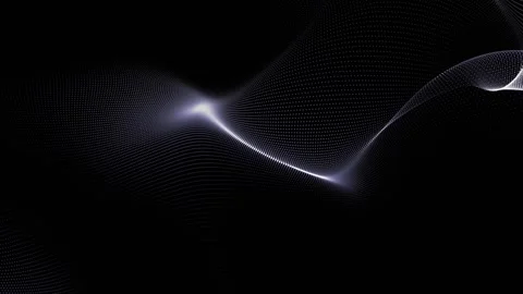 Abstract glowing Line Particles Wave dark Background . Video stock 276891578