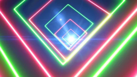 Abstract glowing lines background. neon lights Stock Footage 122306448