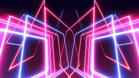 Abstract glowing lines background. neon lights Stock Footage 124033385