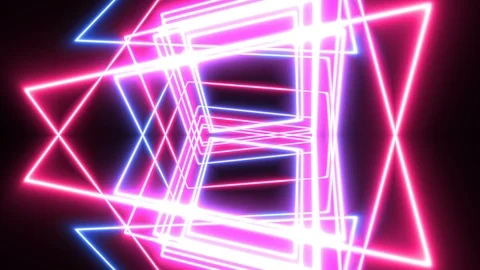 Abstract glowing lines background. neon lights Stock Footage 124033395