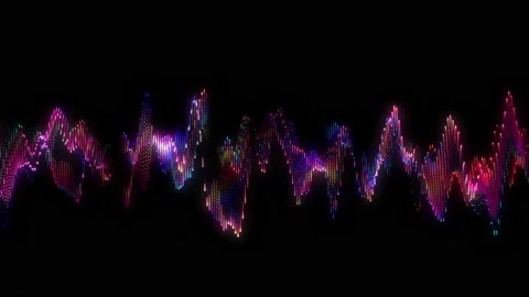 Abstract glowing lines background. Wavy form neon line structure. Stock Footage 149896956