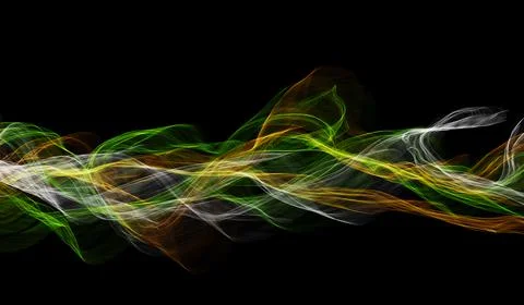 Abstract glowing lines background. Wavy form neon line structure. sound wave  Stock Illustration