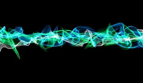 Abstract glowing lines background. Wavy form neon line structure. sound wave  Stock Illustration