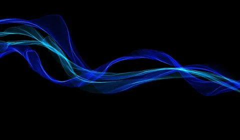 Abstract glowing lines background, Wavy form neon line structure. sound wave  Stock Illustration