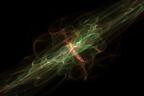 Abstract glowing lines background. Wavy form neon line structure. sound wave  Stock Illustration