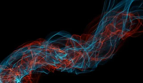 Abstract glowing lines background. Wavy form neon line structure. sound wave  Stock Illustration