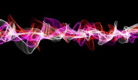 Abstract glowing lines background. Wavy form neon line structure. sound wave  Stock Illustration