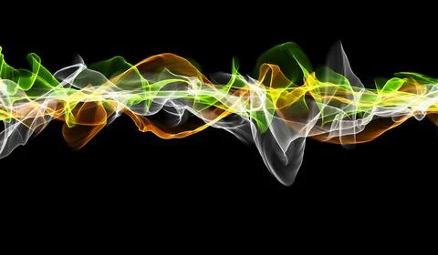 Abstract glowing lines background. Wavy form neon line structure. sound wave  Stock Illustration