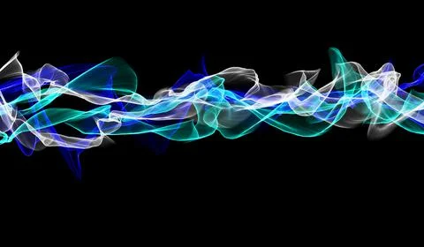 Abstract glowing lines background, Wavy form neon line structure. sound wave  Stock Illustration
