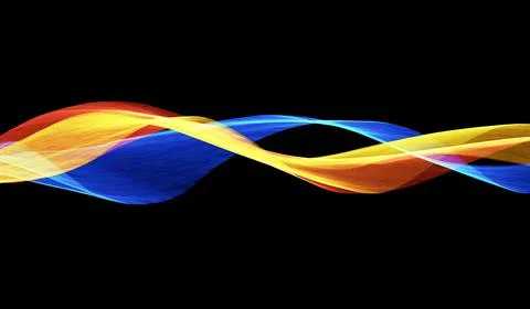 Abstract glowing lines background, Wavy form neon line structure. sound wave  Stock Illustration