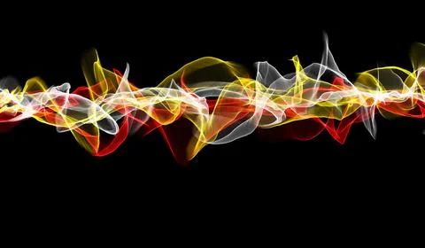 Abstract glowing lines background, Wavy form neon line structure. sound wave  Stock Illustration