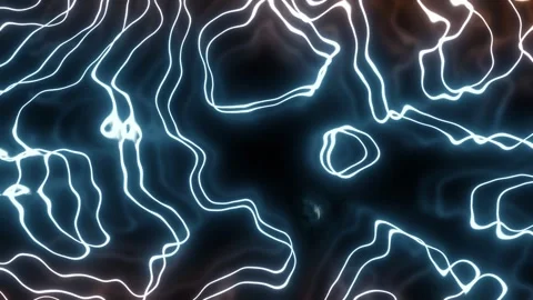 Abstract Glowing Lines on Dark Background 4k 60fps looping animation Stock Footage 304938940