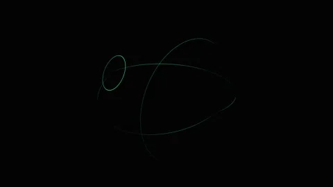 Abstract glowing lines forming geometric shapes in dark space with subtle m.. Vídeos de archivo 342418909