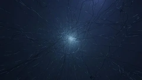 Abstract glowing lines nuclear system imitation Stock Illustration