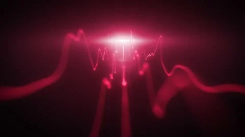 Abstract Glowing Lines Waving Fx Background Loop Stock Footage 146009084
