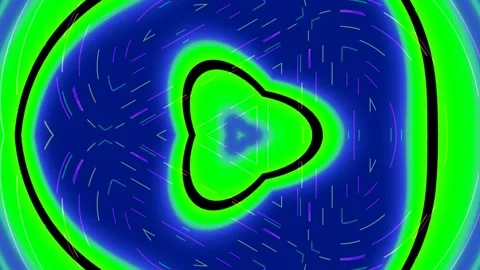 Abstract glowing liquid geometric background loop with vibrant energy waves Stock Footage 339496047