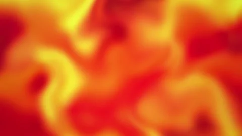Abstract glowing liquid motion background with warm orange yellow Stock Footage 346193450